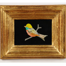 Load image into Gallery viewer, Pietra dura inlaid bird gold leaf Italy