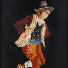 Load image into Gallery viewer, Pietra Dura image of a boy against black slate, Italy, c.1920