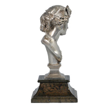 Load image into Gallery viewer, Silvered Bronze Bust of a Bacchante by A. Carrier, France, c.1860