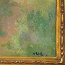 Load image into Gallery viewer, Oil Painting on canvas, Springtime landscape, signed A. Roll. France, c.1900