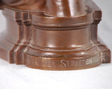 Load image into Gallery viewer, Bronze Bust of a Medieval Maiden, France, c.1900