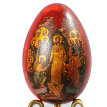 Load image into Gallery viewer, Antique Russian Papier-Mâché Lacquer Easter Egg Icon Box, Russia, c.1875