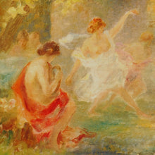 Load image into Gallery viewer, Oil on canvas, Nymphs in a Woodland Landscape, signed G. (Gabriel) Griffon, France, c.1880