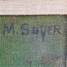 Load image into Gallery viewer, Oil painting on canvas of a seated nude, “Sophie”.  In the original frame.  Signed M. Soyer. Russia/America, c.1940