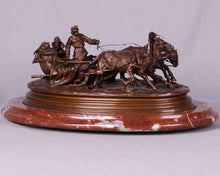 Load image into Gallery viewer, Russian Bronze Troika Sculpture