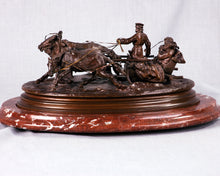 Load image into Gallery viewer, Russian Bronze Troika Sculpture