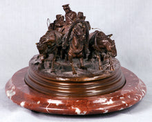 Load image into Gallery viewer, Russian Bronze Troika Sculpture