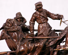 Load image into Gallery viewer, Russian Bronze Troika Sculpture