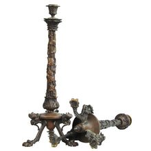Load image into Gallery viewer, Pair Bronze Candlesticks, France, c.1860.