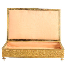 Load image into Gallery viewer, Bronze Doré Box with a Bas Relief lid signed Clodion. France, c.1880.