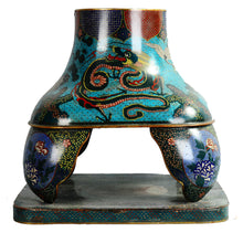 Load image into Gallery viewer, Japanese cloisonné base for a temple vase 