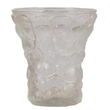 Load image into Gallery viewer, Lalique style vase with French glass beaded flowers.  France, c.1850-1900