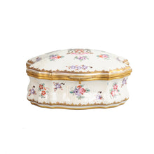 Load image into Gallery viewer, Decorative ceramic box with floral patterns on a white background
