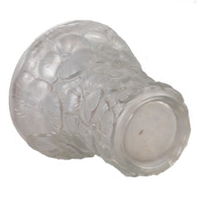 Load image into Gallery viewer, Lalique style vase with French glass beaded flowers.  France, c.1850-1900