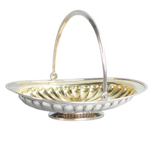 Load image into Gallery viewer, Russian Silver Oval basket with ribbed vermeil bowl. St. Petersburg, c.1896