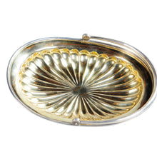 Load image into Gallery viewer, Russian Silver Oval basket with ribbed vermeil bowl. St. Petersburg, c.1896