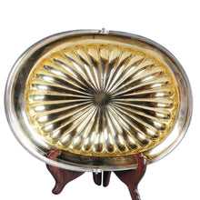 Load image into Gallery viewer, Russian Silver Oval basket with ribbed vermeil bowl. St. Petersburg, c.1896