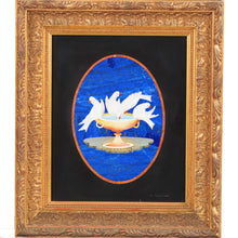 Load image into Gallery viewer, Framed Pietra Dura plaque pf inlaid gemstones and marbles depicting Tazza d’Adrianna. Artist signed.