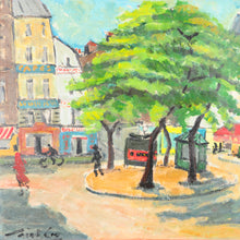 Load image into Gallery viewer, Oil Painting on canvas of a Paris Street Scene signed Maurice Saint-Lou, French-American, c.1960