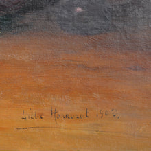 Load image into Gallery viewer, Oil Painting on Canvas Still Life of Fruit, signed Lillie Honnorat and dated 1903.