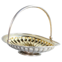 Load image into Gallery viewer, Russian Silver Oval basket with ribbed vermeil bowl. St. Petersburg, c.1896