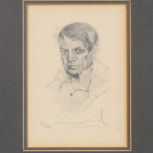 Limited Edition lithograph Portrait of Picasso by Dali, #72/140