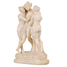 Load image into Gallery viewer, Alabaster sculpture of Three Graces, Italy, c.1900