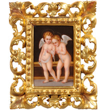 Load image into Gallery viewer, Porcelain tile of two Putti. Florence Italy, c.1830
