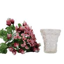 Load image into Gallery viewer, Lalique style vase with French glass beaded flowers.  France, c.1850-1900