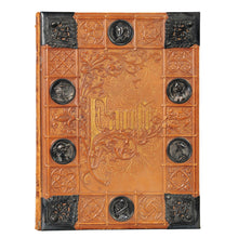 Load image into Gallery viewer, Antique Leather Book Fauste by Goethe with silver corners and medallions