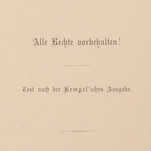 Load image into Gallery viewer, Leather bound book: Faust by Gothe   c.1874