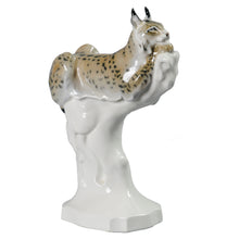 Load image into Gallery viewer, Meissen Porcelain Lynx, Liegender Luchs, Germany, c.1915