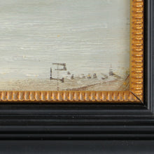 Load image into Gallery viewer, Pair oil on panel coastal scenes signed L P (…?) England, c.1880