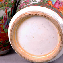 Load image into Gallery viewer, Pair of Rose Medallion covered vases, China, mid 19th century
