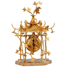 Load image into Gallery viewer, Mantle Clock France Antique Chinoiserie