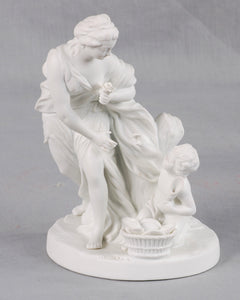 Pair of white porcelain figural groups, France, c.1860