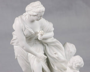 Pair of white porcelain figural groups, France, c.1860