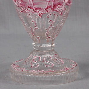 Lobmeyr Vase, hand cut crystal.  Vienna, c.1880
