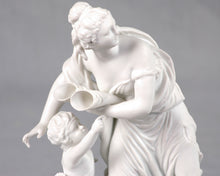 Load image into Gallery viewer, Pair of white porcelain figural groups, France, c.1860