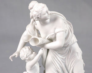 Pair of white porcelain figural groups, France, c.1860