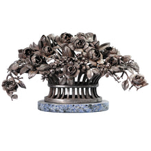 Load image into Gallery viewer, Steel or Iron basket of flowers, France, c.1910