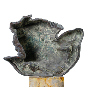 “Le Rhône” Bronze sculpture bust of a man’s head, France, Art Deco. Signed André C. Vermare, c.1910