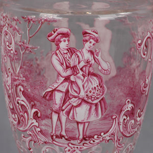 Lobmeyr Vase, hand cut crystal.  Vienna, c.1880