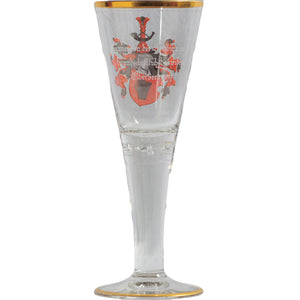 Large Hand Blown Enamel Decorated Glass Goblet, Germany, c.1897