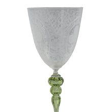 Load image into Gallery viewer, Engraved Wine Glass on Free-Blown stem, Ireland, c.1890