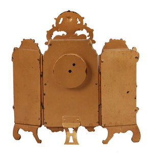 Viennese Enamel and Bronze Table Screen Clock. Clock face marked Josef Kanner Wein.  Vienna, c.1875