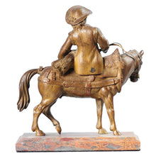 Load image into Gallery viewer, Bronze Sculpture of a Farmer &amp; Plough Horse, France, c.1890