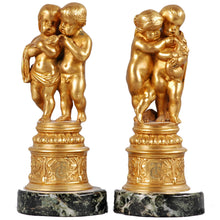 Load image into Gallery viewer, Pair of ormolu putti groups, France, c.1875