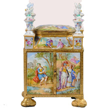 Load image into Gallery viewer, Vienna enamel antique miniature cabinet