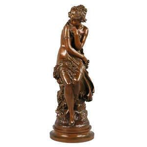 Antique Bronze Sculpture of a woman by Mathurin Moreau, c.1860